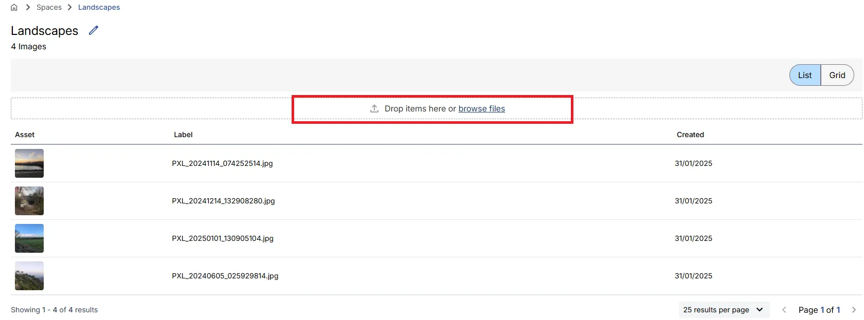Fig. 2.1b: Selecting images to add