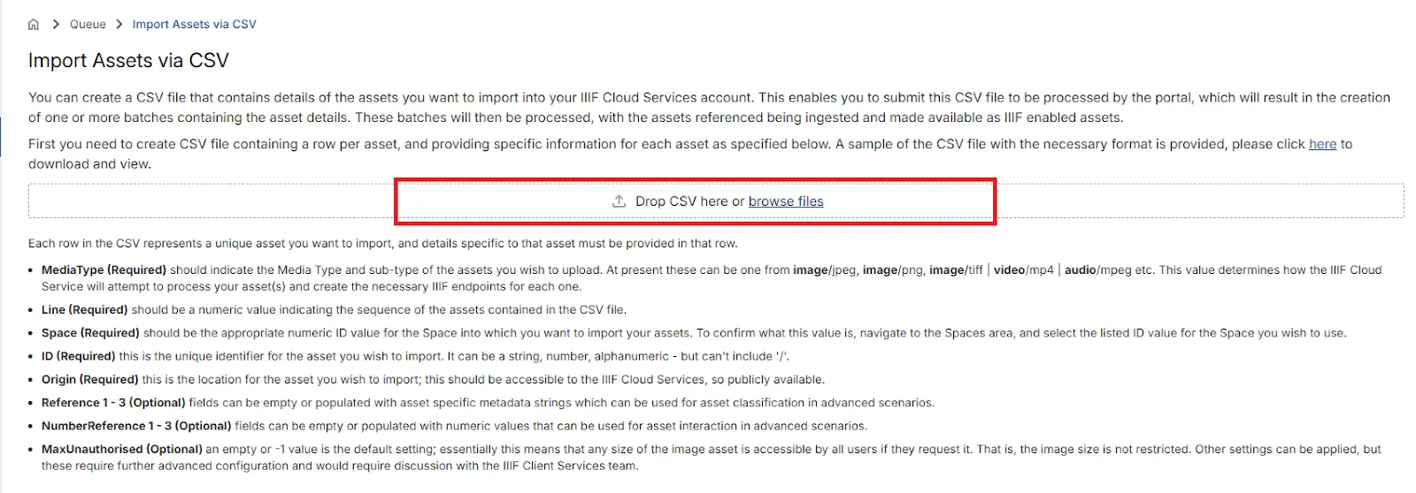 Fig. 2.1f: Upload your CSV file