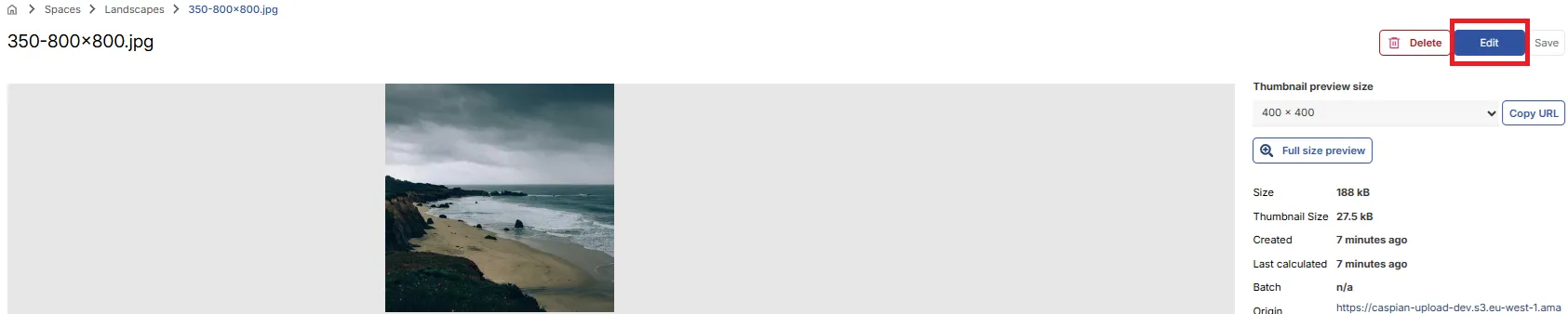 Fig. 2.3d: Edit asset metadata