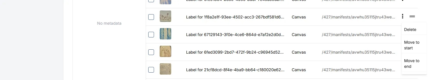 Fig. 3.2.3b: Individual row options