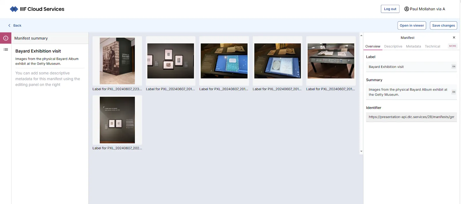 Fig. 3.2.4a: Manifest Editor overview