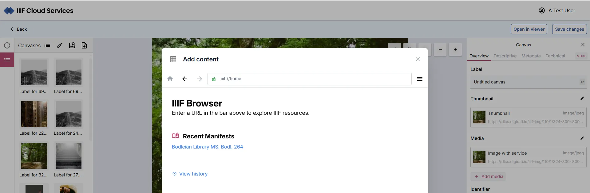 Fig. 3.2.6g: IIIF Browser