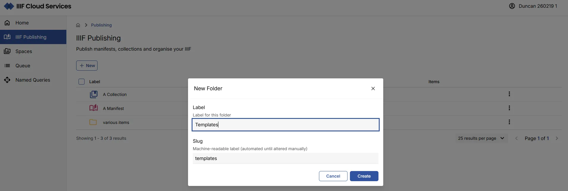 Fig. 3.4.1a: Creating the 'Templates' folder