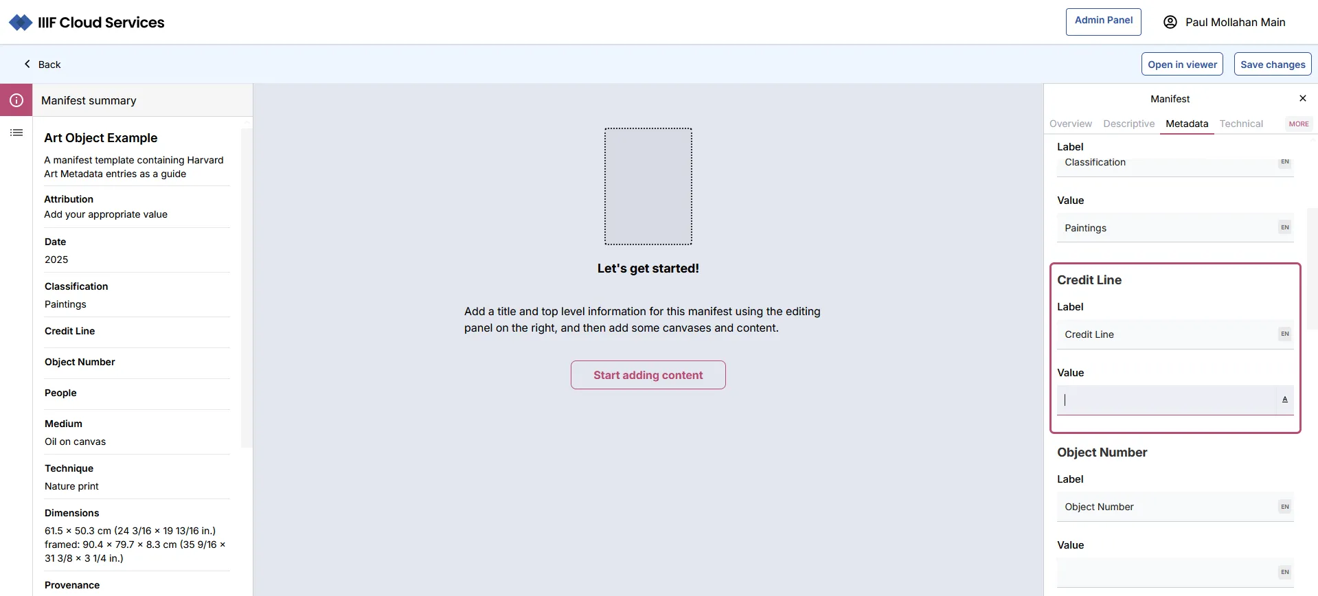 Fig. 3.4.1g: Adding a metadata item